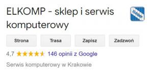 Serwis komputerowy – opinie Elkomp - opinie